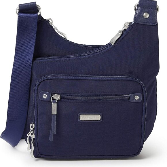 Baggallini RFID Cross City Bagg One Size Navy - Picture 1 of 8